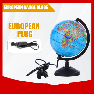 LED Light World Earth Globe Map Geography Educational Toy With Stand Home Office Ideal Miniatures Gift Office Gadgets
