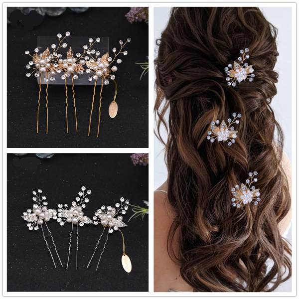 YouLaPan HP133 Rhinestone Crystal Bridal Hair Accessories Women Hair Comb Bride Hair Clips Flower Hair Pins Party Headpiece