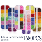 2mm /3mm Small Glass Seed Beads kit Funtopia Colorful Mix Beads for Bracelets Jewelry Making DIY Crafts