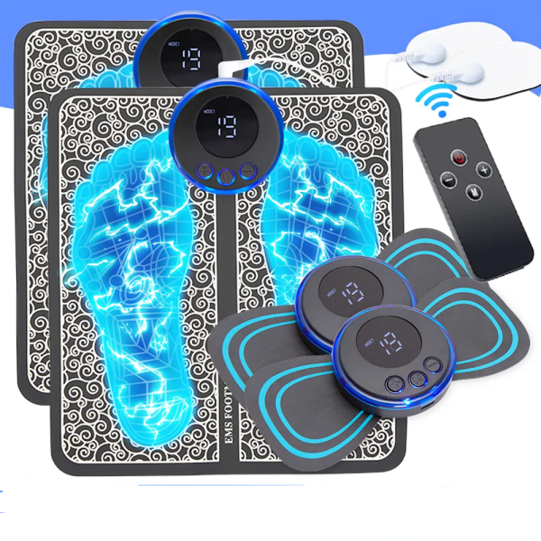 Electric EMS Foot Massager Pad Feet Acupoints Muscle Stimulation Improve Blood Circulation Relief Pain Relax Massage Mashine