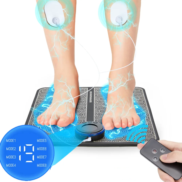 Electric EMS Foot Massage Pad Relief Pain Relax Feet Acupoints Massage Mat Shock Muscle Stimulation Improve Blood Circulation