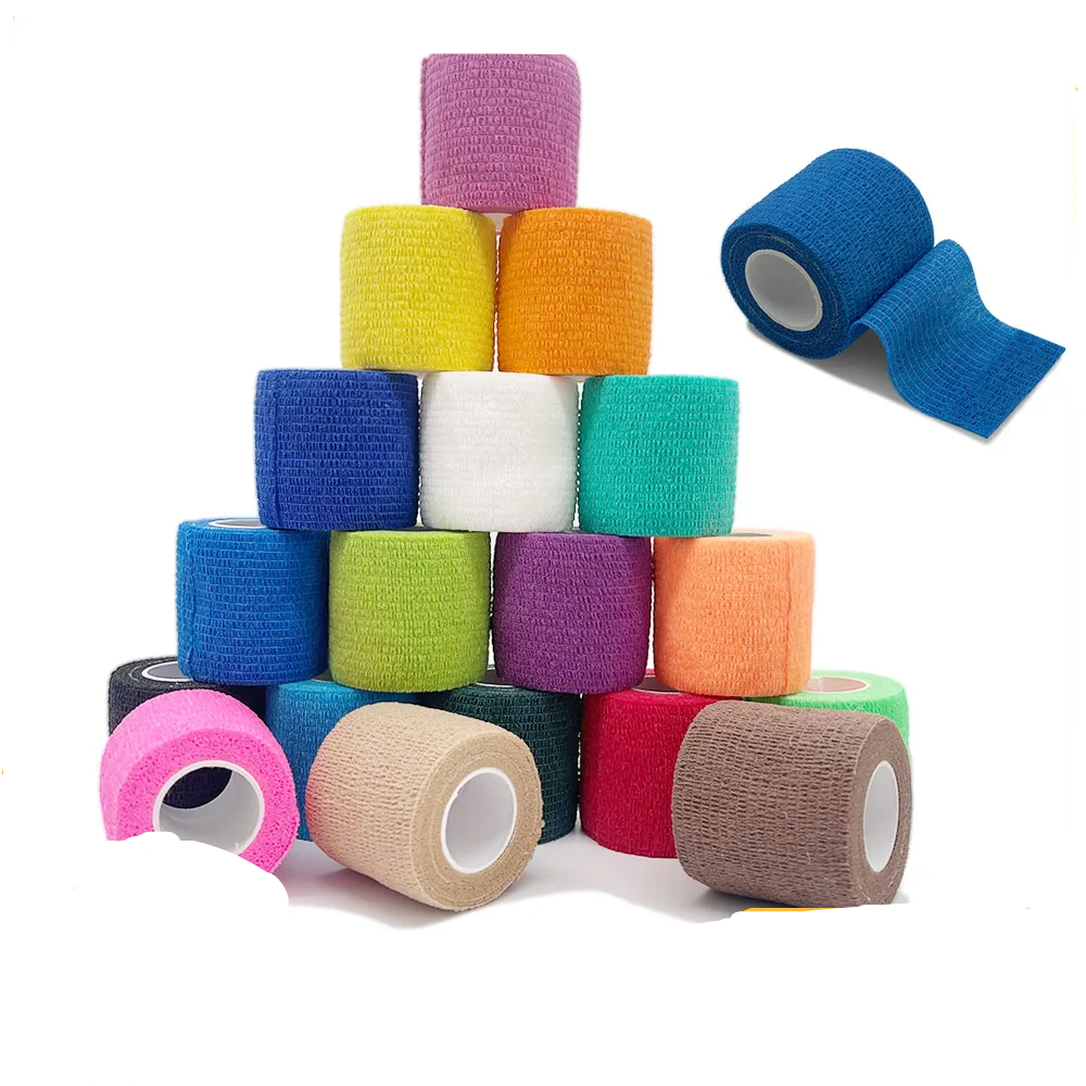4.8m Colorful Sport Self Adhesive Elastic Bandage Wrap Tape Elastoplast For Knee Support Pads Finger Ankle Palm Shoulder