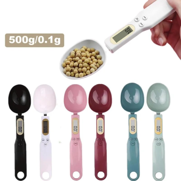 Weight Measuring Spoon LCD Digital Kitchen Scale 500g 0.1g Measuring Food Spoon Scale Mini Kitchen Tool for Milk Coffee Scale