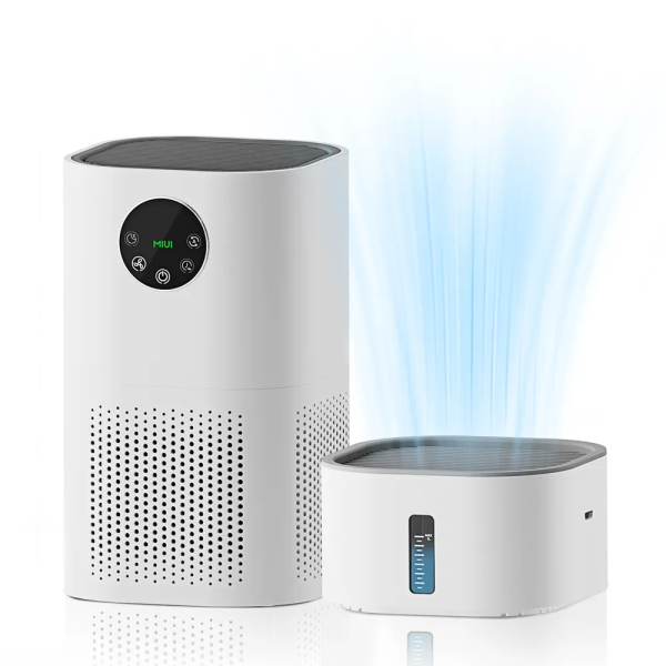 MIUI Air Purifier with Humidifier Combo for Home Allergies and Pets Hair, Smokers in Bedroom, H13 True HEPA Filter，2-in-1