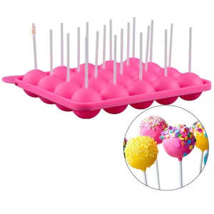 20 /12 Holes Lollipop Mold Cake Pops Mold Chocolate Candy Silicone Mold Pop Lollipop Maker Tool Cake Baking Mold Moule A Gateaux