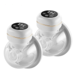 2/1pcs Wearable Breast Pump Electric Breast Pump Hands Free Low Noise Milk Puller with 26mm Silicone Flange for Breastfeeding