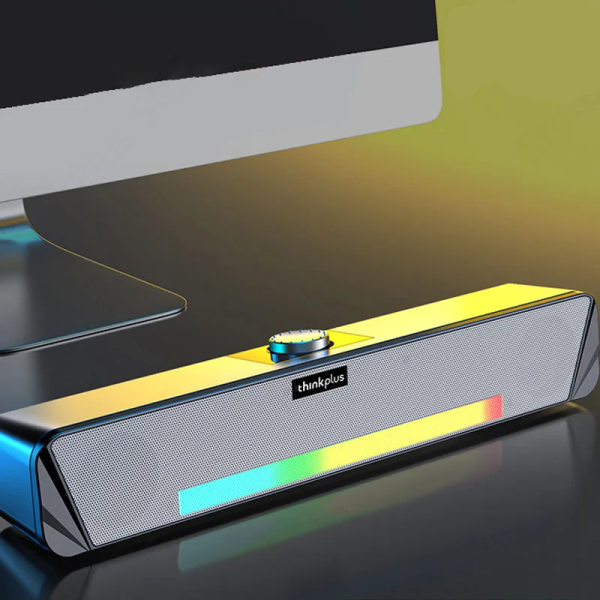 Original Lenovo TS33 AUX Bluetooth 5.0 Speaker 360 Home Movie Surround Sound Bar Audio Speaker For Desk Computer Subwoofer