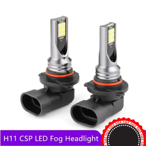 2pcs H8 H9 H1 H3 Led H11 9005 HB3 9006 HB4 Car CSP LED Fog Headlight Bulbs 6000K White Auto Fog Lamp Day Running Light