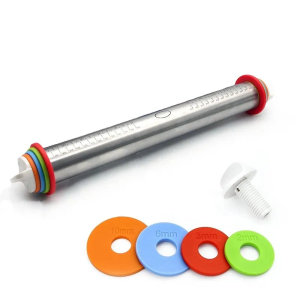Length Adjustable Rolling Pin Stainless Steel Fondant  44cm Rolling Pin Cake Roller Dough Rolling Pin Bakeware Tools