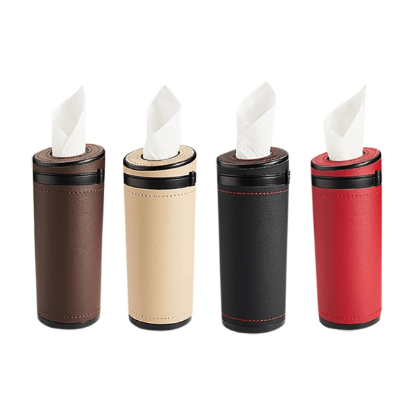 1 Pcs Multifunction Car Tissue Box Cover Holder Auto Round Paper Tube Safety Broken Window Tissue Cup Auto Interior Decoration