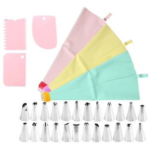 Piping Pastry Bag With Nozzles Set For Confectionery Tips Baking And Bakery Accessories Spatula Smoothing Cake Decoration Tools