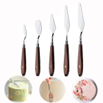 Cake Spatula Set Stainless Steel Butter Cream Knife Cake Scraper Smoother Metal Cake Decoration Baking Pastry Tools