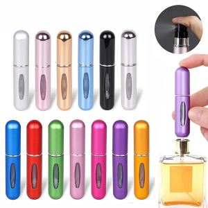 8/5ml Perfume Atomizer Portable Liquid Container For Cosmetics Traveling Mini Aluminum Spray Alcochol Empty Refillable Bottle