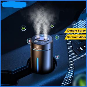New Upgrade Dual Spray Car Air Humidifier Aluminium Alloy Essential Oils Diffuser Air Freshener For Auto Home Office Accessories