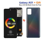 6.5'' Super AMOLED For Samsung Galaxy A51 SM-A515FN/DS A515 LCD Display Touch Screen Digitizer With Frame For Samsung A51 lcd