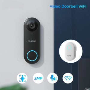 Reolink 2K+ Video Doorbell WiFi & PoE Smart Outdoor Home Video Intercom Human Detection Wired Door Bell with Chime Support Alexa