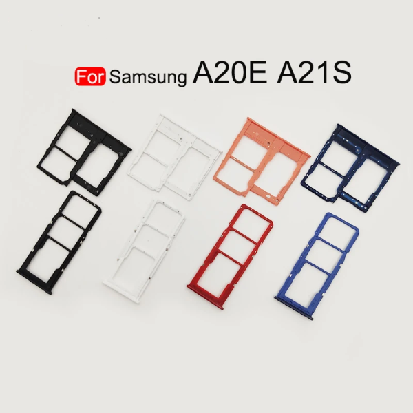 For Samsung Galaxy A21S A217F A20E A202 A202F A202DS Dual Sim Card Slot Tray Holder Sim Card Reader Socket Replacement parts