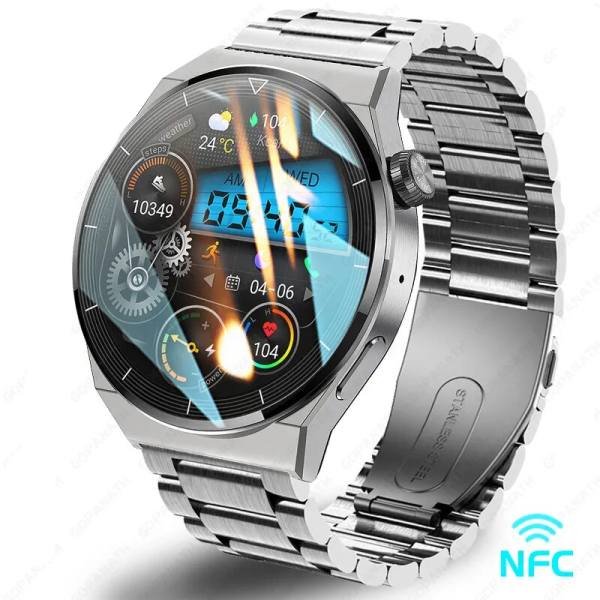 2023 New Watch GT3 Pro Smart Watch Men NFC Waterproof Sport Fitness Tracker Bluetooth Call Smartwatch Man For HUAWEI Android