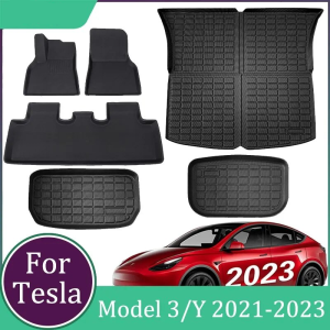 For Tesla Model 3 Y Floor Mat Cargo Liner Car Anti-dirty Pad Trunk Mats Waterproof Anti-Slip Fit Tesla Model 3 Y 2021-2023