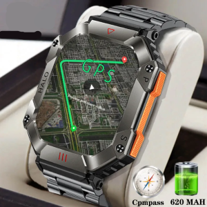 Men Smart Watch For Android IOS Fitness Watches Ip68 Waterproof Military Healthy Monitor AI Voice Bluetooth Call Smartwatch 2023