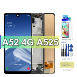 Super AMOLED For Samsung Galaxy A52 4G LCD Display Touch Screen With frame For Samsung A52 4G A525 A525F A525M Digitizer Parts