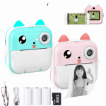 Crouch Instant Print Photo Kids Camera Mini Thermal Printer Video Digital Children Camera For Photography Educational Toys Gift