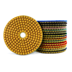 RIJILEI 1PCS 3"/4" Wet/Dry Diamond Polishing Pad Flexible Grinding Discs For Granite Marble Stone Concrete Floor Polishing  ZJ10