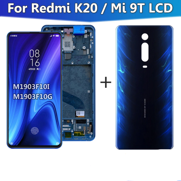 Super Amoled 6.39'' Display For Xiaomi Mi 9T LCD Touch Screen Replacement Support Fingerprint For Mi9T Mi 9T Pro M1903F10G