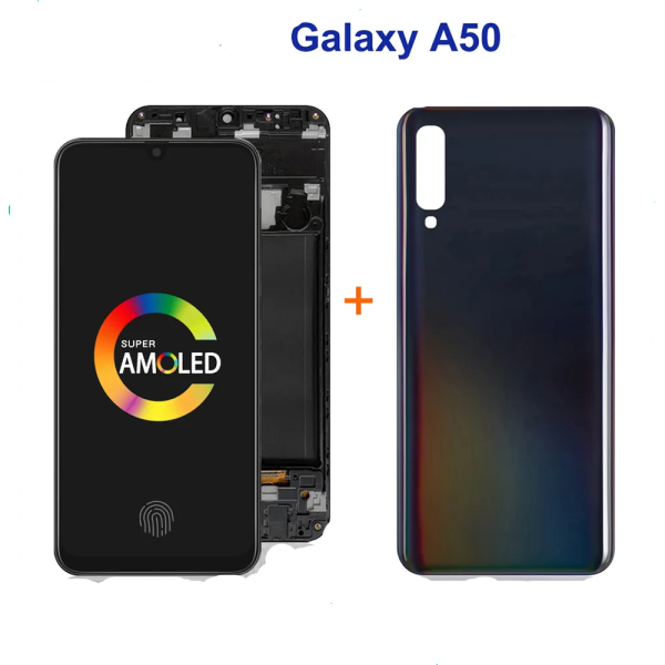 6.4'' Super AMOLED For Samsung Galaxy A50 SM-A505FN/DS A505 LCD Display Touch Screen Digitizer With Frame For Samsung A50 lcd