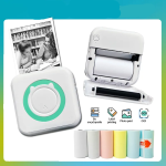 Portable Mini Thermal Printer Wirelessly BT 203dpi Photo Label Memo Wrong Question Printing With USB Cable Imprimante Portable