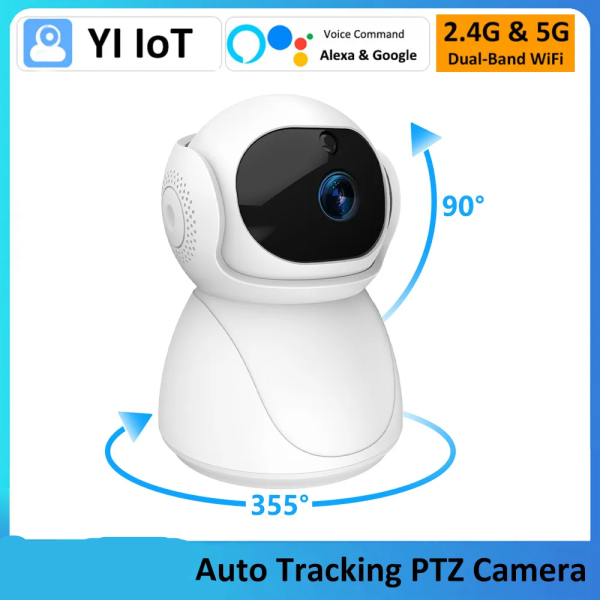 5Ghz 2.4G Dual-Band 1080P WiFi Wireless Auto Tracking Baby Monitor PTZ Security Surveillance CCTV Mini YIIOT Camera Alexa Google