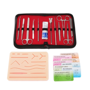 Medical Students Suture Practice Kit Surgical Training with Skin Pad Model Tool Set Educational Teaching Equipment