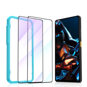 SmartDevil Full Cover Glass for Xiaomi POCO F5 X5 Pro F3 X4 GT F4 F2 Pro X3 Pro HD Screen Protector M4 Pro M3 Anti Blue Ray Film